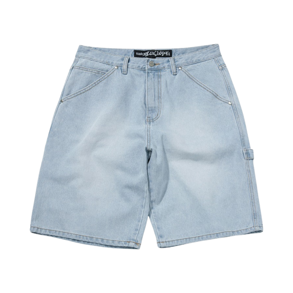 스웨이드 카펜터 데님 쇼츠 라이트 블루(Suade Carpenter Denim Shorts Light Blue)