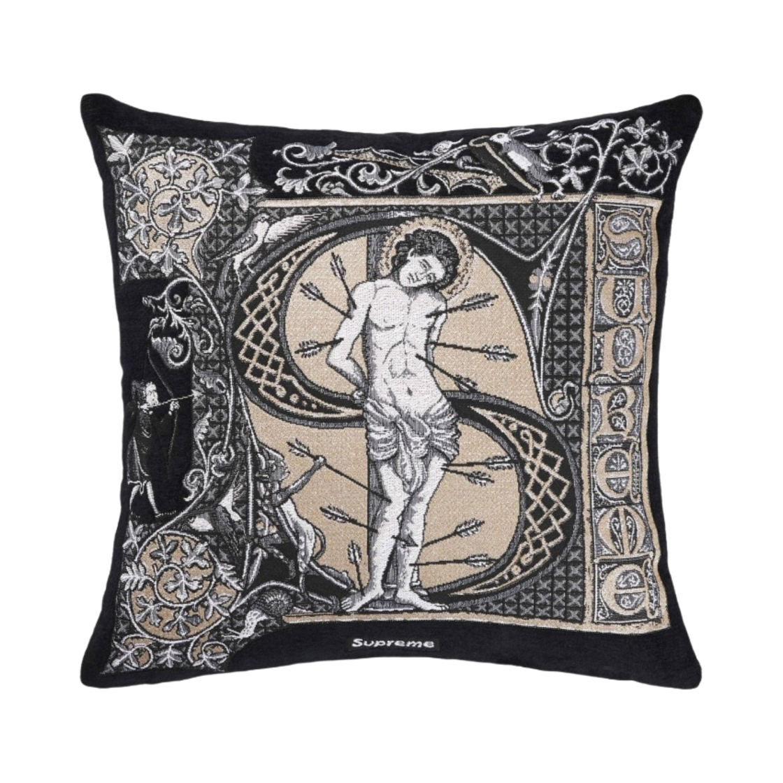 슈프림 x 줄 팡스 세인트 세바스찬 필로우 블랙 - 24SS