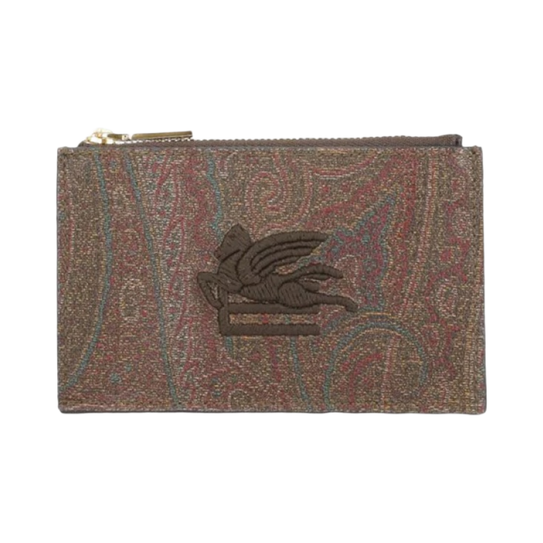 WP2E0002AA001M0019 Etro Paisley Card Holder Wallet Brown