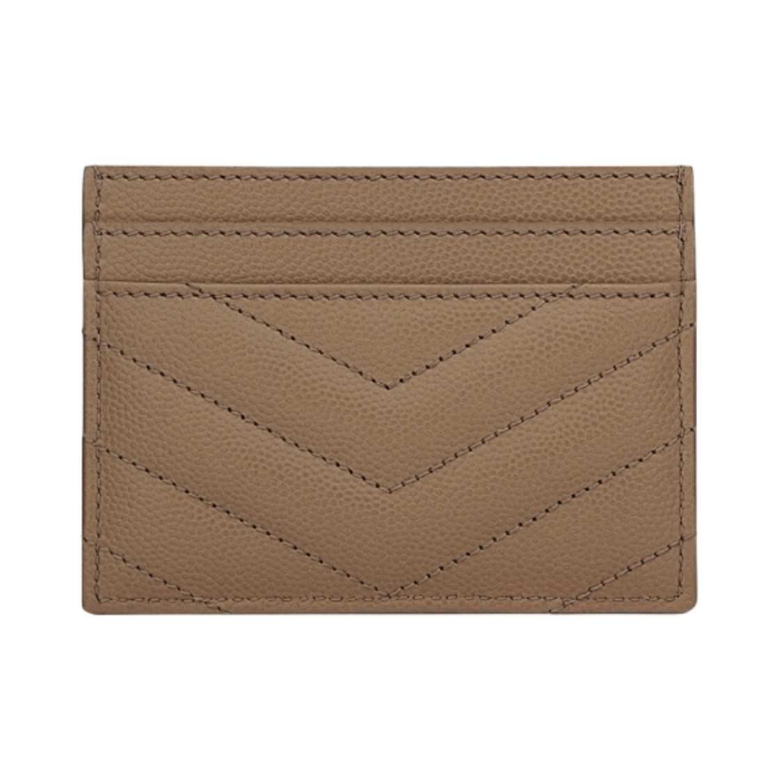 생로랑 그랑 드 뿌드르 엠보스드 레더 카산드라 마틀라세 카드 케이스 토프(Saint Laurent Cassandre Matelasse Card Case in Grain de Poudre Embossed Leather Taupe) - 2