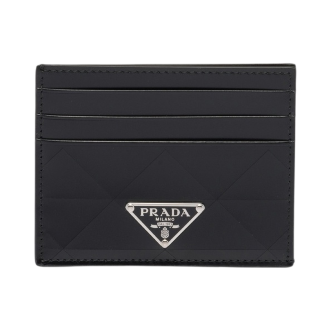 프라다 브러쉬드 레더 카드 홀더 블랙(Prada Brushed Leather Card Holder Black) - 1