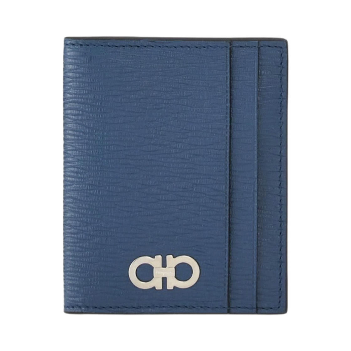페라가모 간치니 크레딧 카드 홀더 딥 오션 스톰 블랙(Ferragamo Gancini Credit Card Holder Deep Ocean Storm Black) - 1