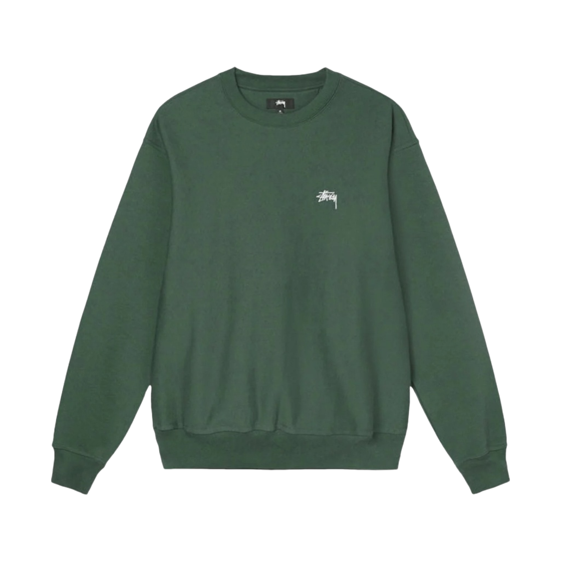 118480 Stussy Overdyed Stock Logo Crew Forest