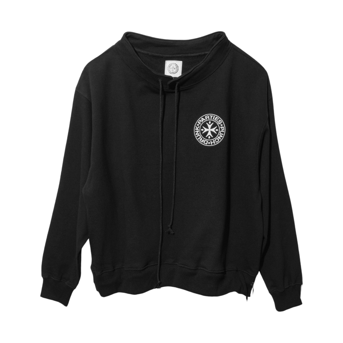 펀치 드렁크 파티즈 오버사이즈 칼라 스웻셔츠 블랙