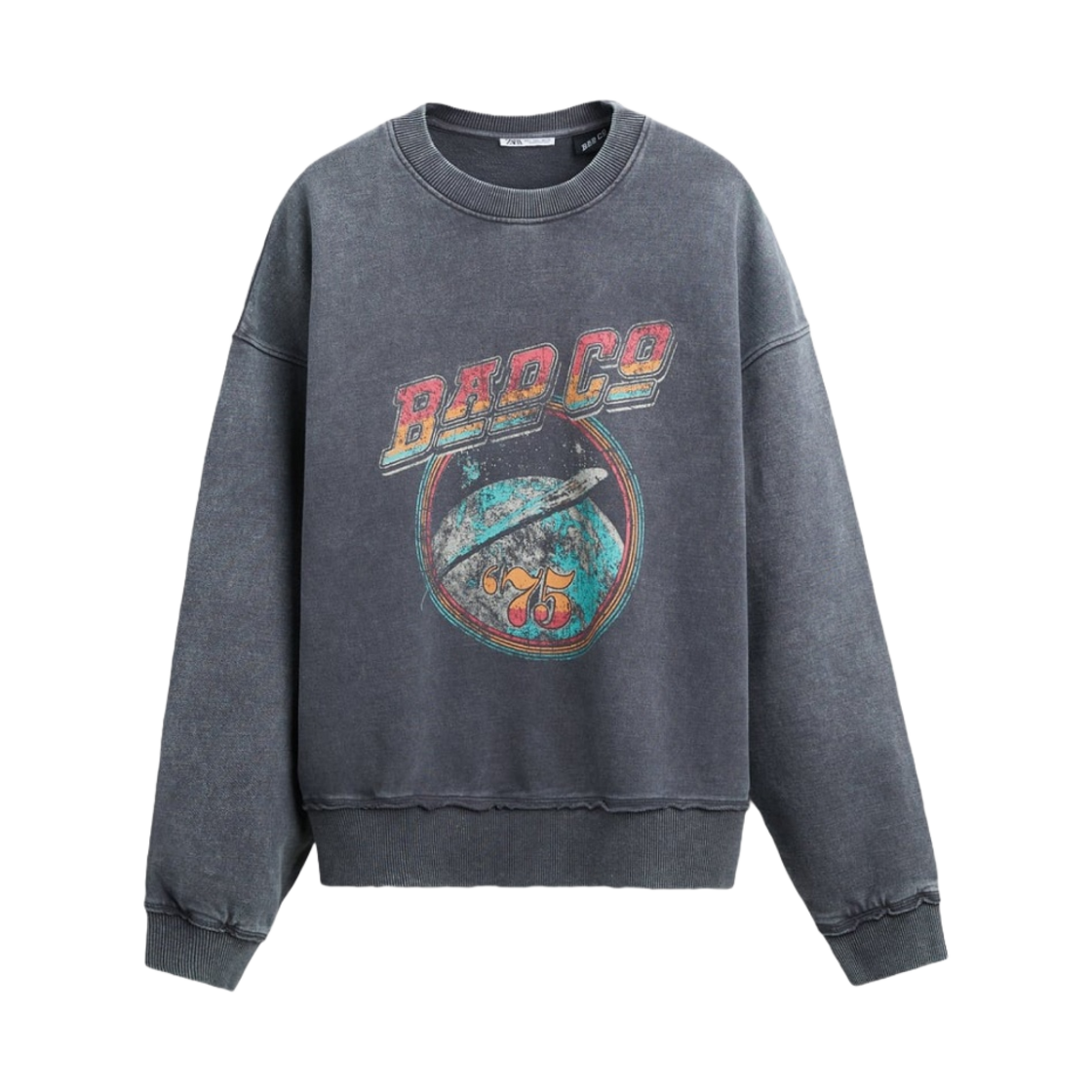 자라 그래픽 스웨트셔츠 그레이(Zara Graphic Sweatshirt Grey)