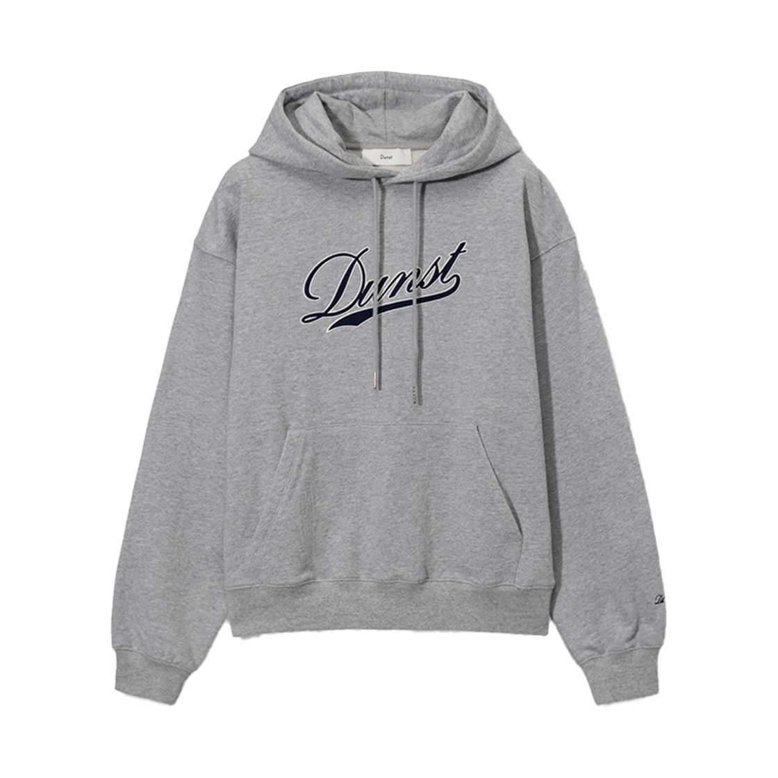 던스트 유니섹스 패치드 로고 후디 멜란지 그레이(Dunst Unisex Patched Logo Hoodie Melange Grey)