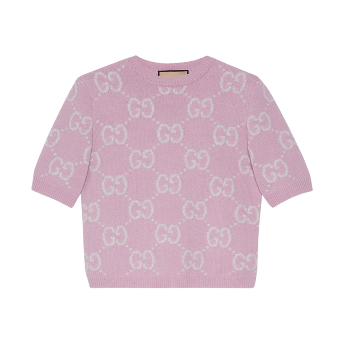 (W) 구찌 GG 니트 울 탑 핑크((W) Gucci GG Knit Wool Top Pink) - 1