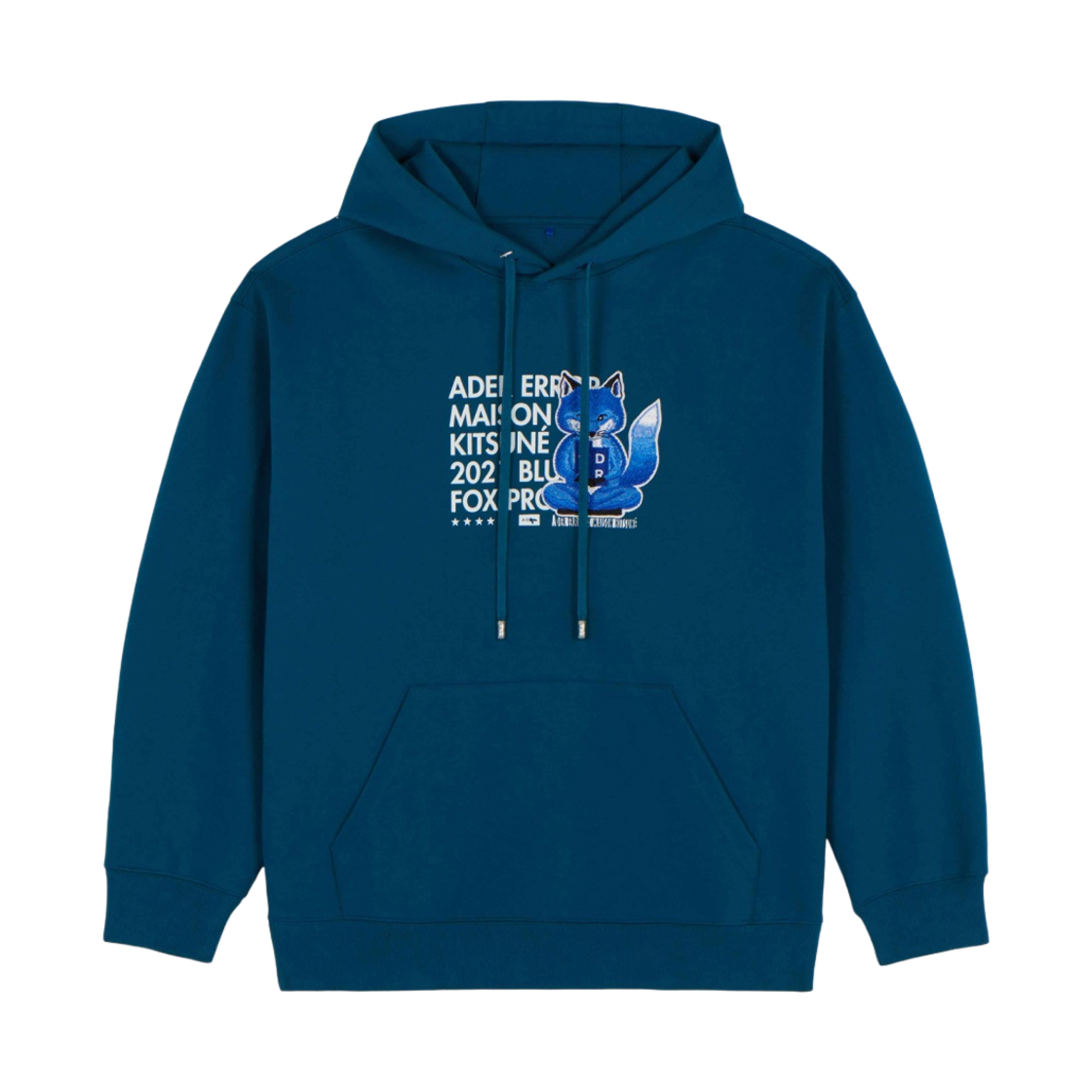 메종 키츠네 x 아더에러 메디테이션 폭스 후드 터콰이즈(Maison Kitsune x Ader Error Meditation Fox Hoodie Turquoise)