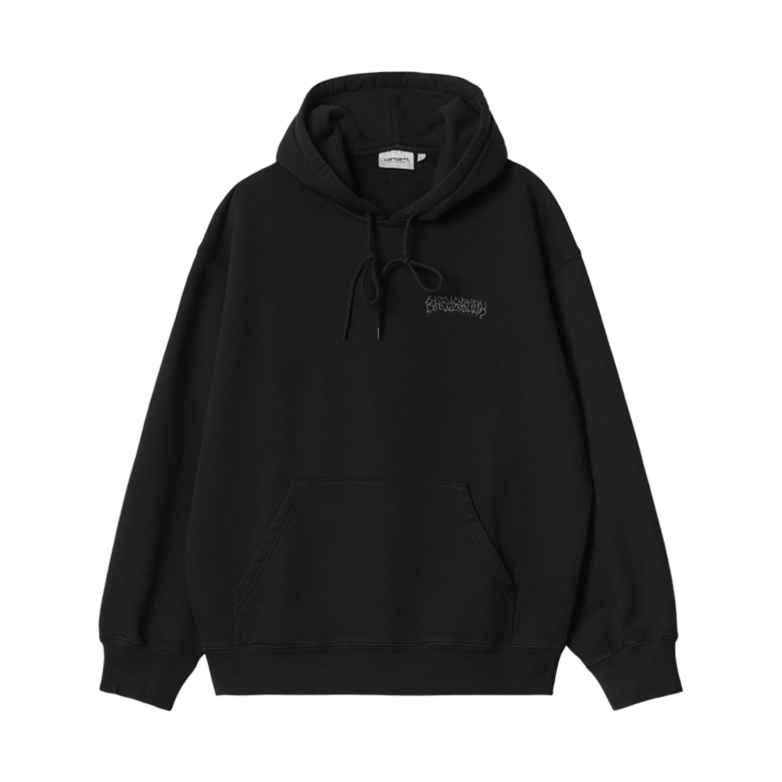 칼하트 WIP 후드 베이비브러쉬 덕 스웨트셔츠 블랙(Carhartt WIP Hooded Babybrush Duck Sweatshirt Black) - 2