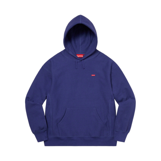 Supreme Small Box Hooded Sweatshirt Washed Navy - 21SS