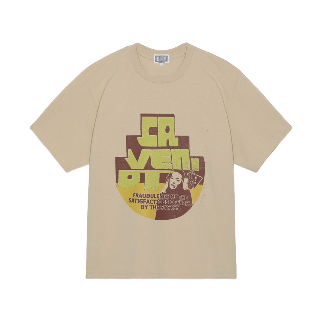 카브엠트 프라우듈런스 티셔츠 베이지 - 23FW(Cav Empt Fraudulence T-Shirt Beige - 23FW) - 1