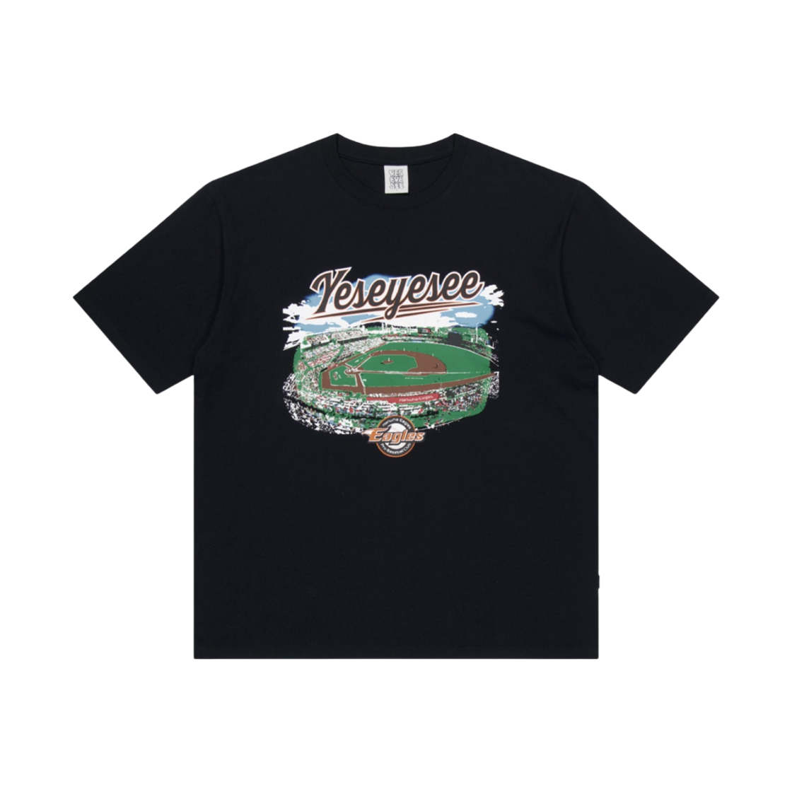 한화 이글스 x 예스아이씨 이글스 파크 티셔츠 블랙(Hanwha Eagles x Yeseyesee Eagles Park T-Shirt Black)