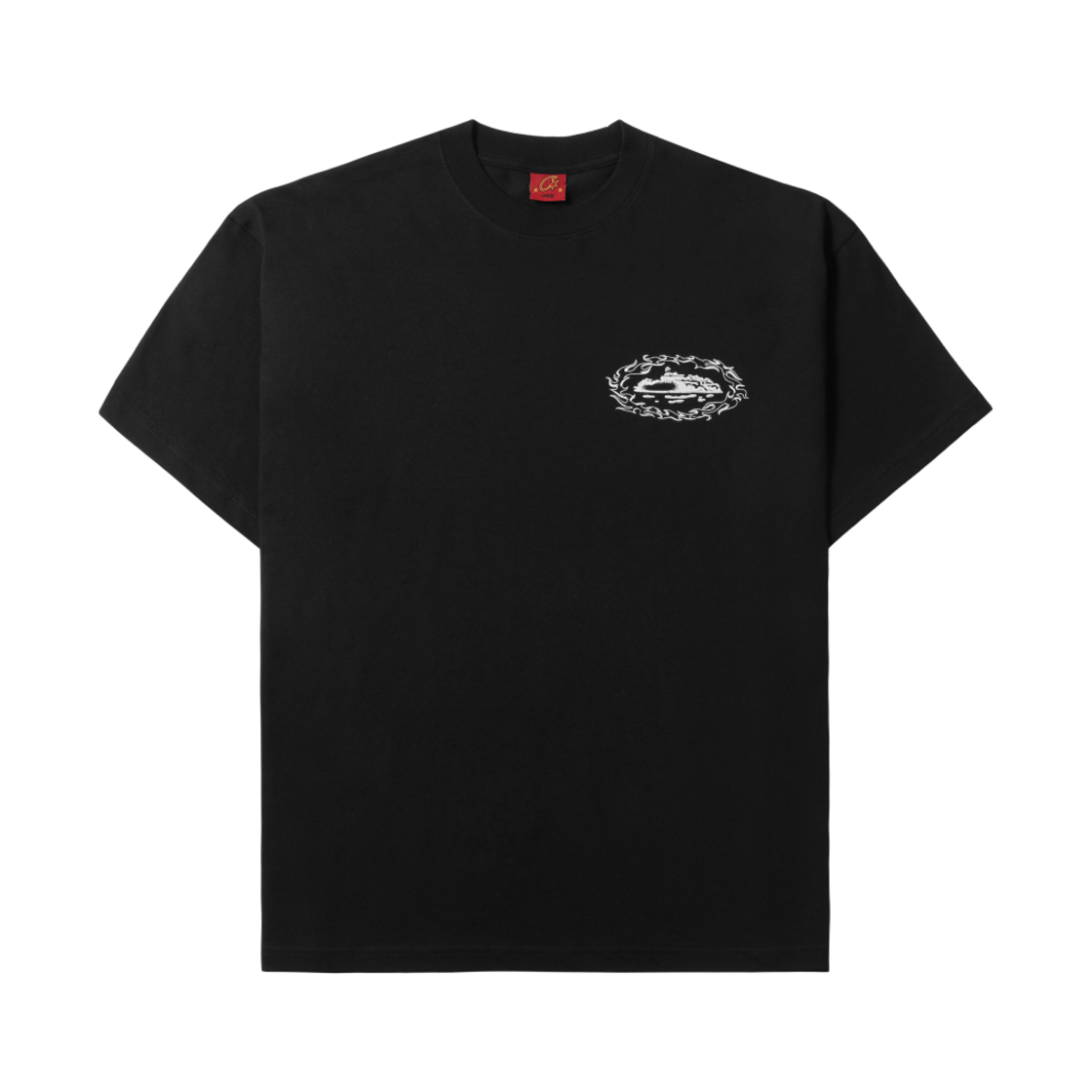 - Corteiz Firey Alcatraz T-Shirt New Blank Black