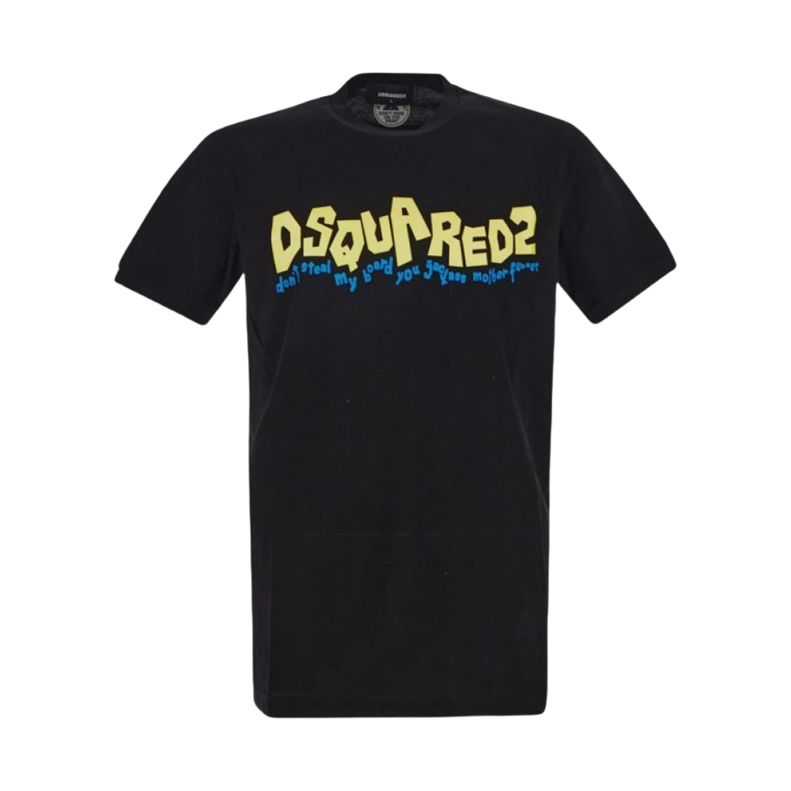 디스퀘어드2 D2 웨이빙 로고 쿨 티셔츠 블랙(Dsquared2 D2 Waving Logo Cool T-Shirt Black)