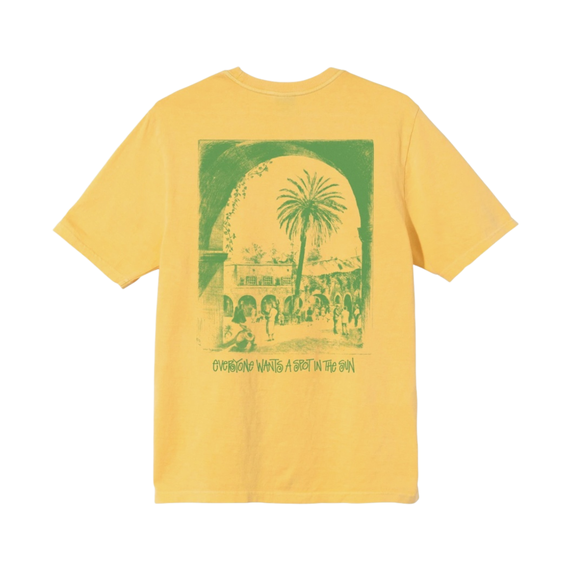 1904724 Stussy Spot in The Sun Pig. Dyed T-Shirt Yellow