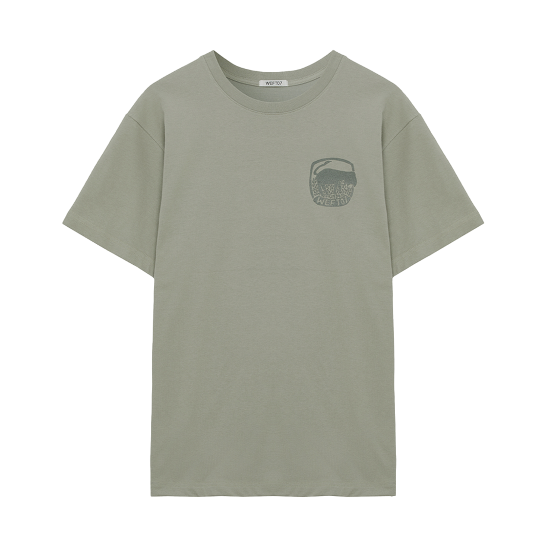 웨프트07 엠블럼 티셔츠 올리브(Weft07 Emblem T-Shirt Olive)