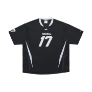 NOMANUAL 17 Mesh Block Football Jersey Black
