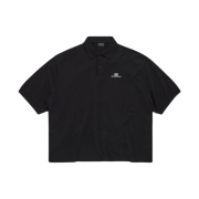 Balenciaga BB Classic Balenciaga Oversized Polo Shirt Black