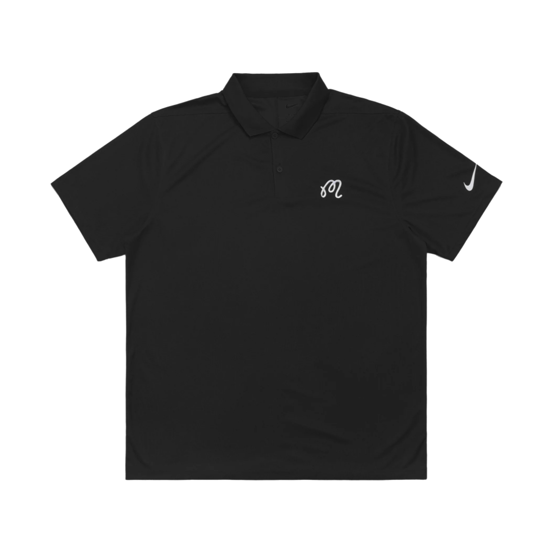 말본 골프 x 나이키 드라이핏 빅토리 솔리드 폴로 M 스크립트 블랙(Malbon Golf x Nike Dri-Fit Victory Solid Polo M Script Black)