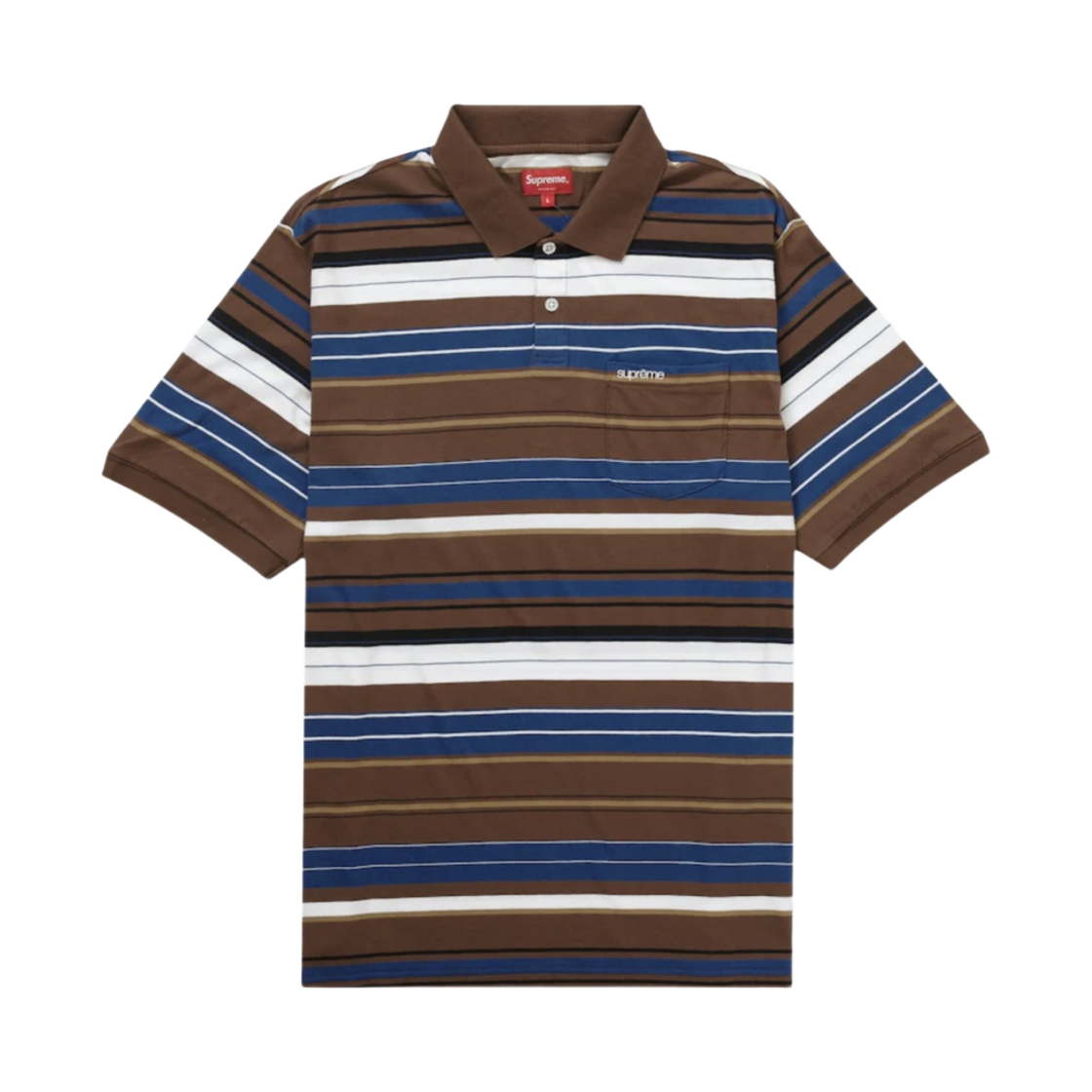 슈프림 멀티 스트라이프 폴로 브라운 - 23SS(Supreme Multi Stripe Polo Brown - 23SS) - 1