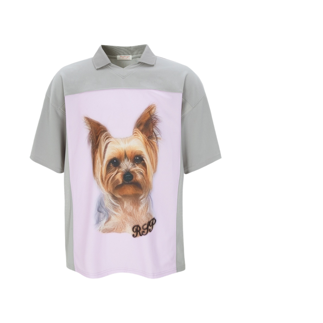 (W) 라즈베리파이 요키 사커 티셔츠 그레이((W) Raspberrypie Yorkie Soccer T-Shirt Gray)