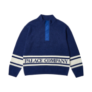 Palace x C.P. Company Funnel Neck Knit Bright Cobalt - 23FW