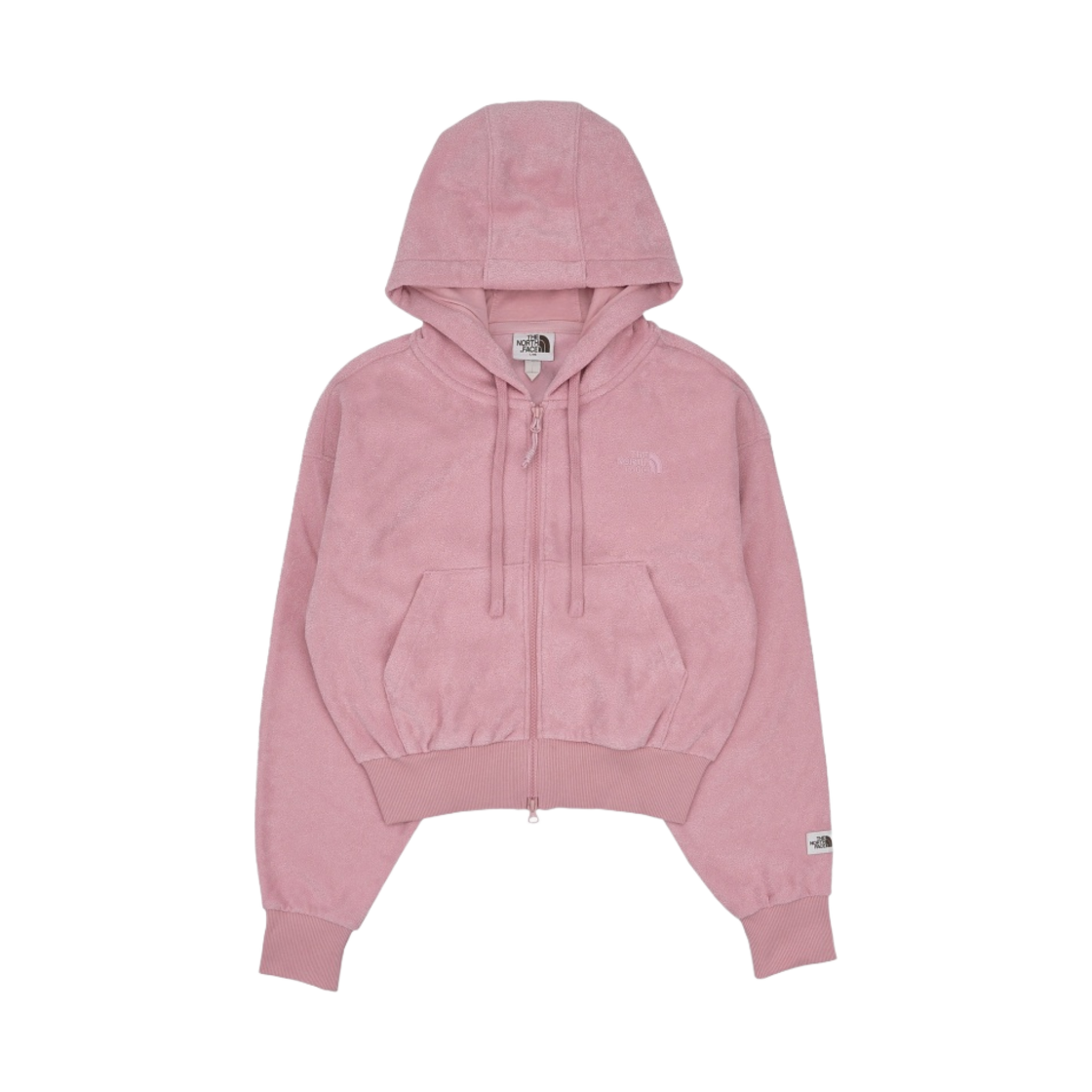 NJ5JQ31L (W) The North Face White Label Terry Hood Zip Up Light Pink