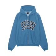 Stussy Sport Zip Hoodie Blue