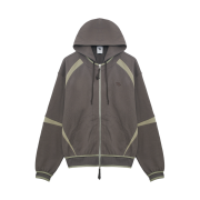 Sansan Gear Oblique Hoodie Zip-Up Ash Brown