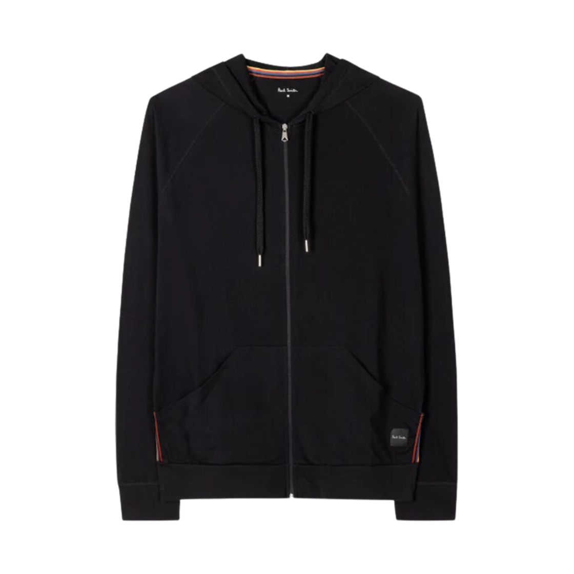 M1A-500M-AU279B-79 Paul Smith Cotton Jersey Zip-UP Lounge Hoodie Black
