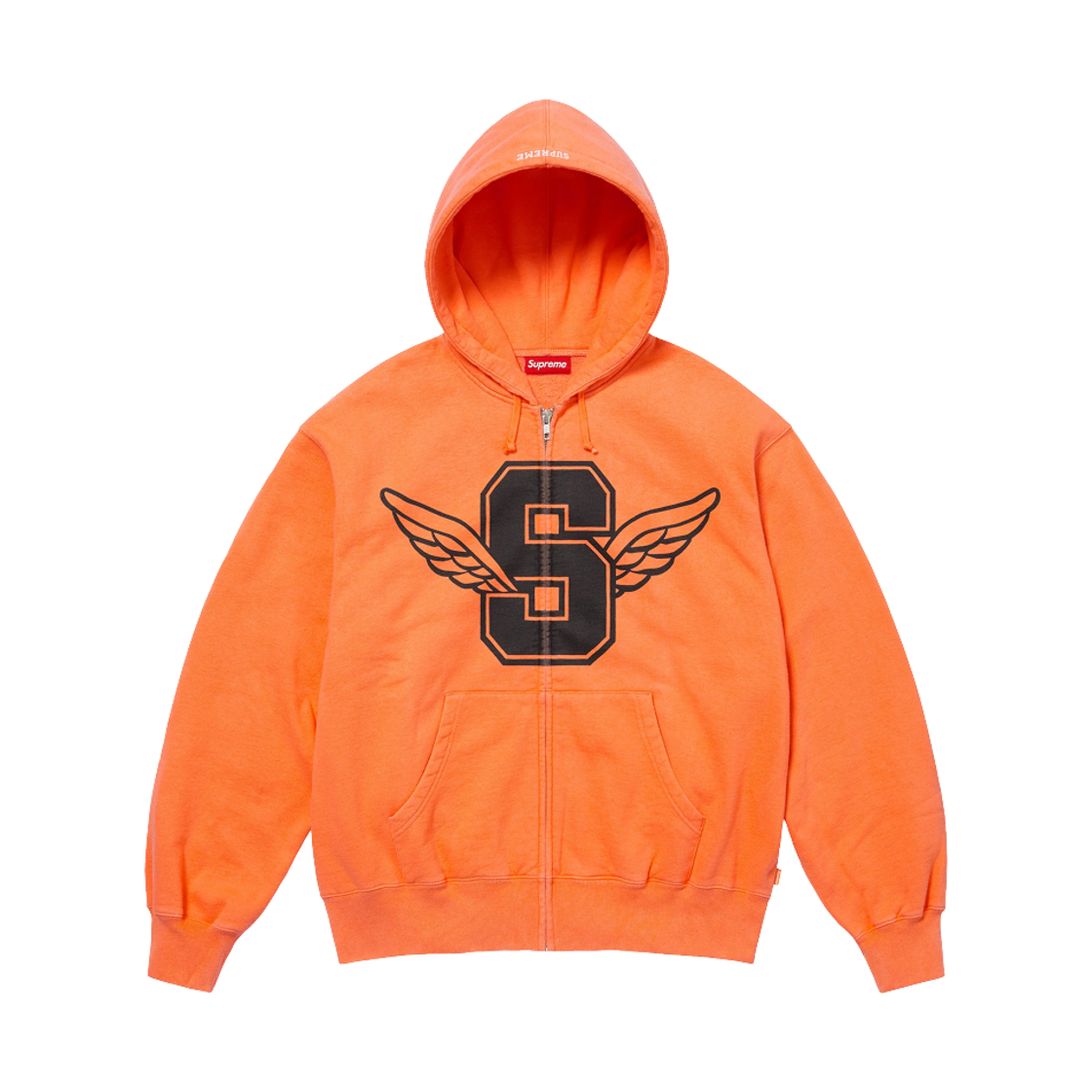 슈프림 윙스 집업 후드 스웨트셔츠 라이트 오렌지 - 25SS