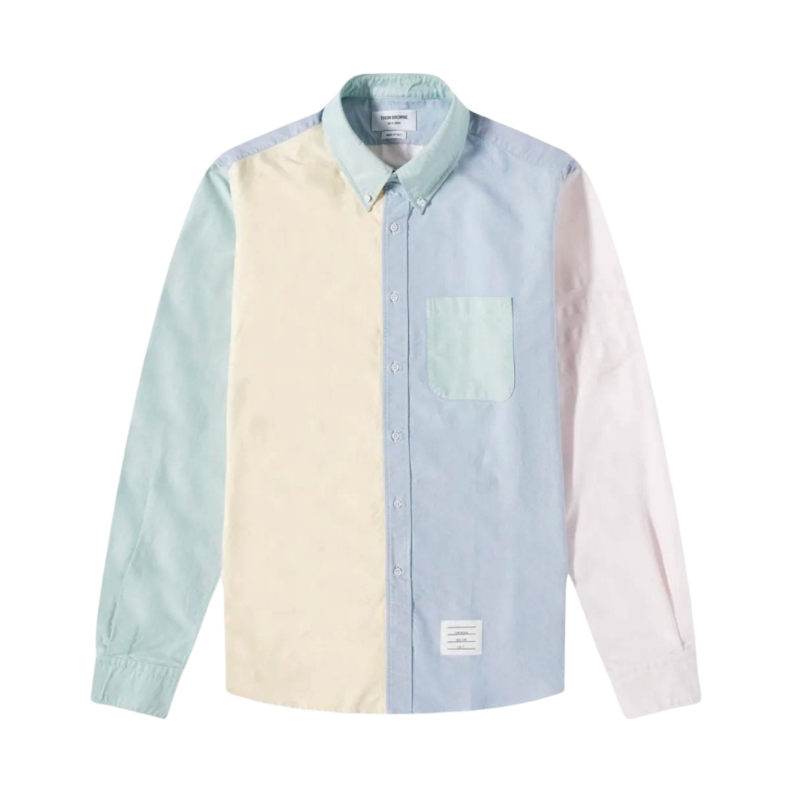 MWL272F-06496-680 Thom Browne Funmix Oxford Satin Weave 4-Bar Straight Fit Shirt Light Pink