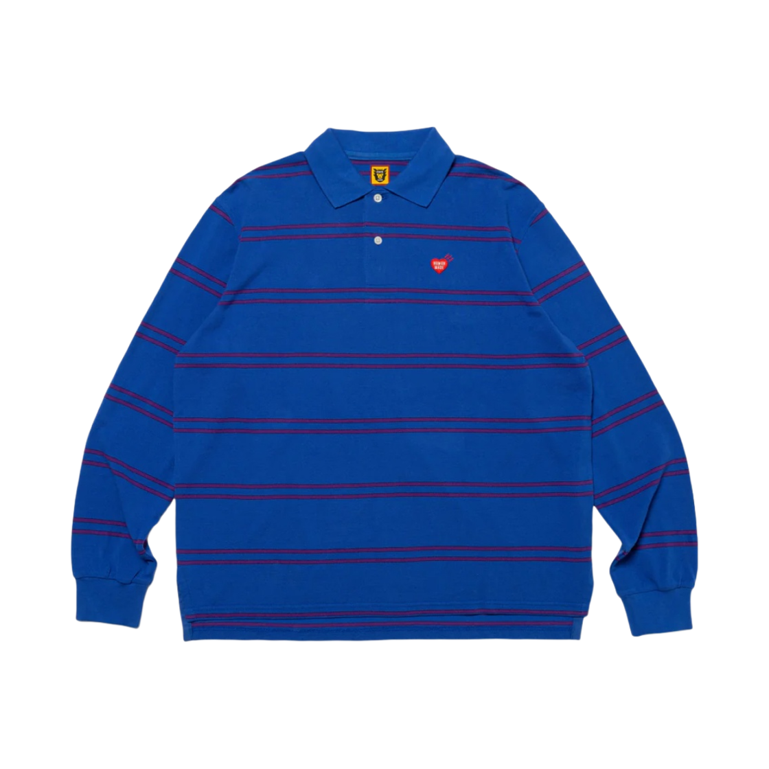 휴먼 메이드 롱슬리브 폴로 셔츠 블루(Human Made L/S Polo Shirt Blue)