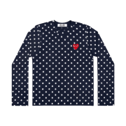 Play Comme des Garcons Polka Dot T-Shirt Navy White