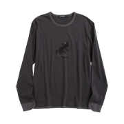 Hatchingroom Lizard Ringer T-Shirt Charcoal
