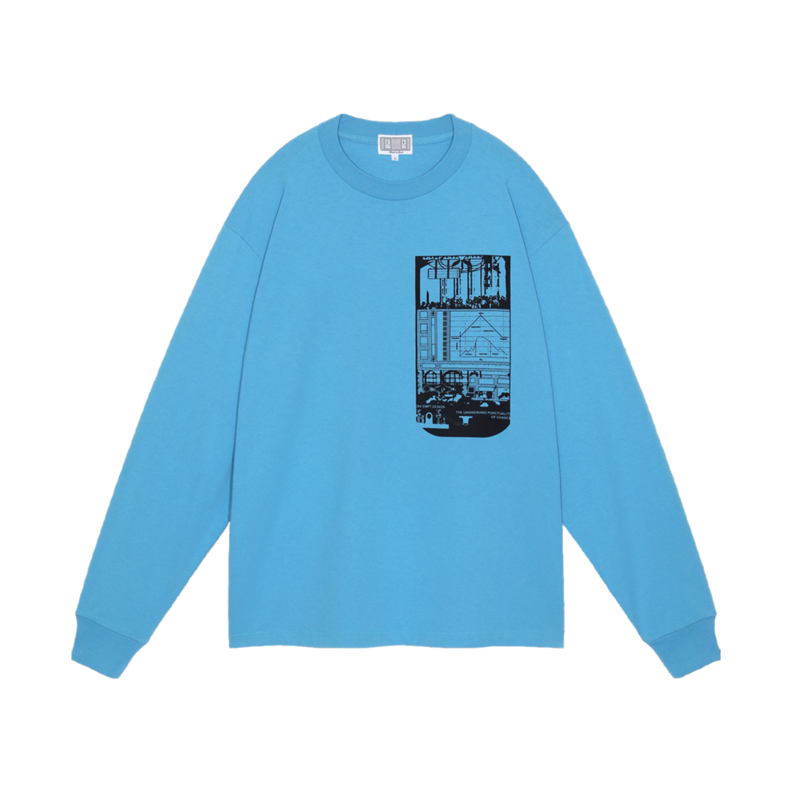 카브엠트 MD 시퀀스 앤 이벤트 롱슬리브 티셔츠 블루 - 24SS(Cav Empt MD Sequence and Events Long Sleeve T-Shirt Blue - 24SS)