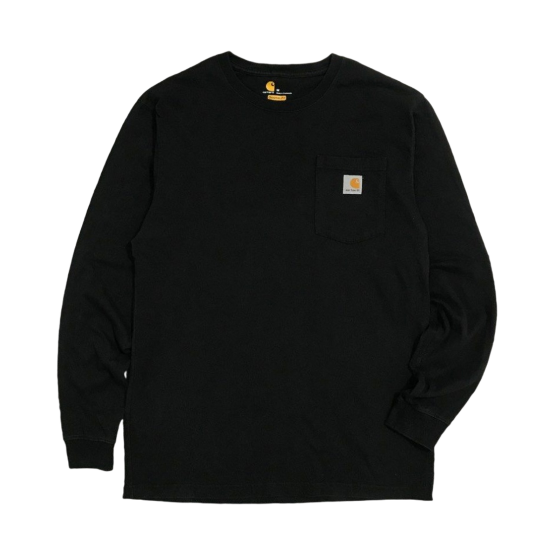 K126-BLK Carhartt Loose Fit Heavyweight Tall Long Sleeve Pocket T-Shirt Black