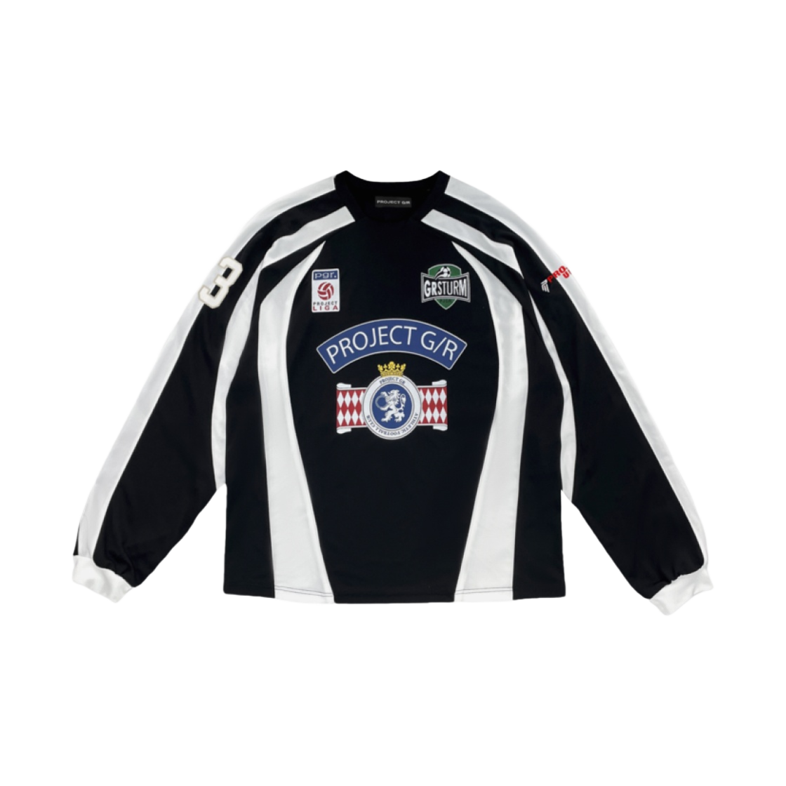 프로젝트 G/R 롱슬리브 풋볼 저지 블랙(Project G/R Long Sleeve Football Jersey Black)