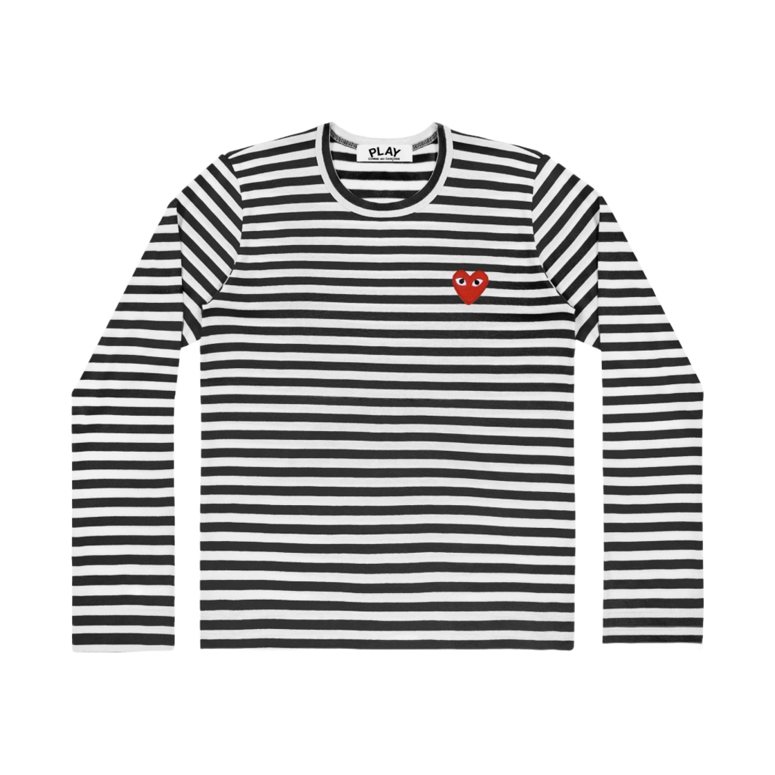 AZ-T164-051-1 Play Comme des Garcons Striped LS T-Shirt Black White