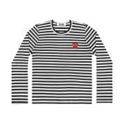 Play Comme des Garcons Striped LS T-Shirt Black White