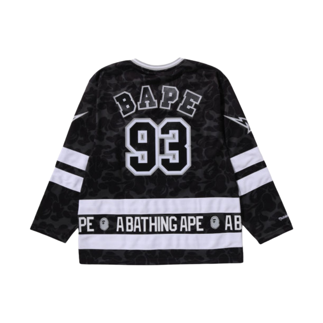 베이프 x 미첼앤네스 NHL 로스앤젤레스 킹스 메쉬 하키 저지 롱슬리브 티셔츠 블랙(BAPE x Mitchell & Ness NHL Los Angeles Kings Mesh Hockey Jersey Long Sleeve T-Shirt Black) - 2