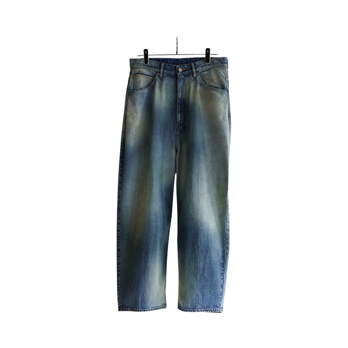 ANC-PT38-1 Ancellm Mix Color Wide Denim Pants Indigo