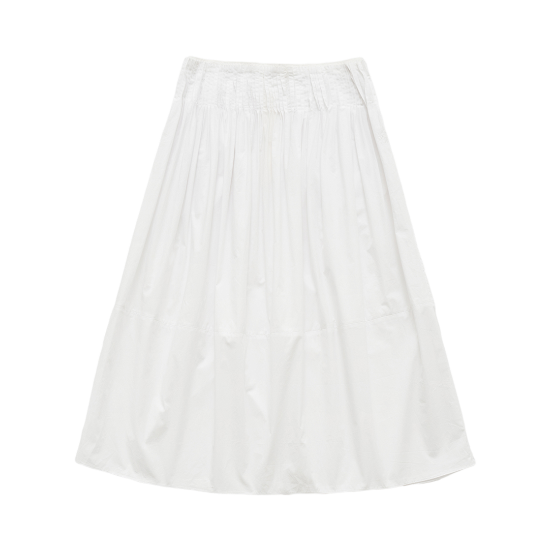 FV24C_SK02IV00 FARVEN Susanne Cotton Pleats Skirt Ivory