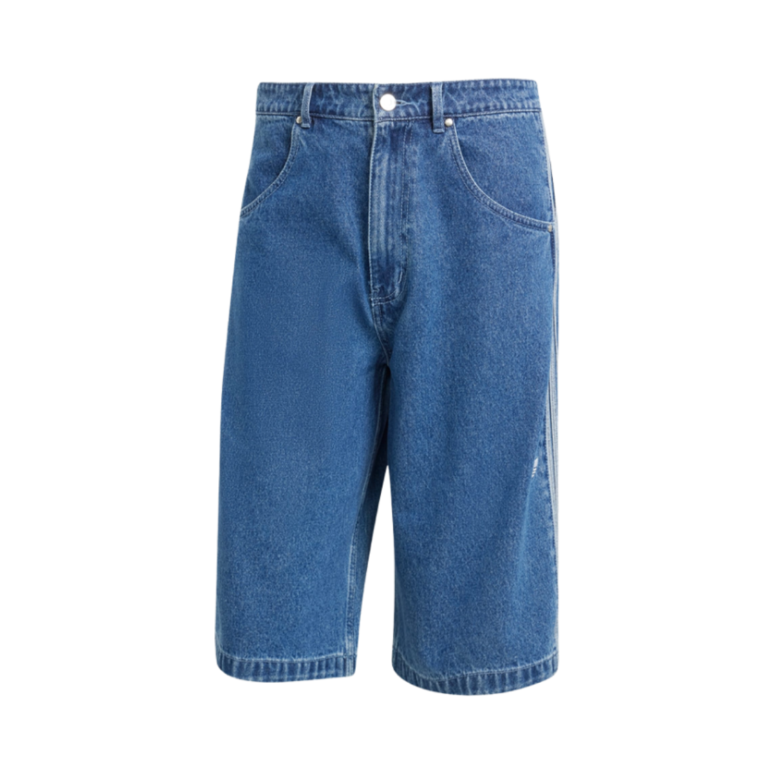 아디다스 아디컬러 데님 파이어버드 쇼츠 미디움 블루 데님 - US 사이즈(Adidas Adicolor Denim Firebird Shorts Medium Blue Denim - US Sizing) - 1