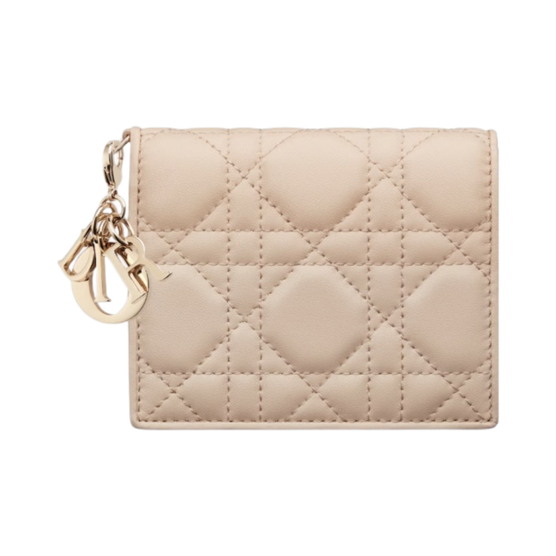 디올 미니 레이디 지갑 까나쥬 램스킨 에스테틱 베이지(Dior Mini Lady Wallet Cannage Lambskin Aesthetic Beige) - 1