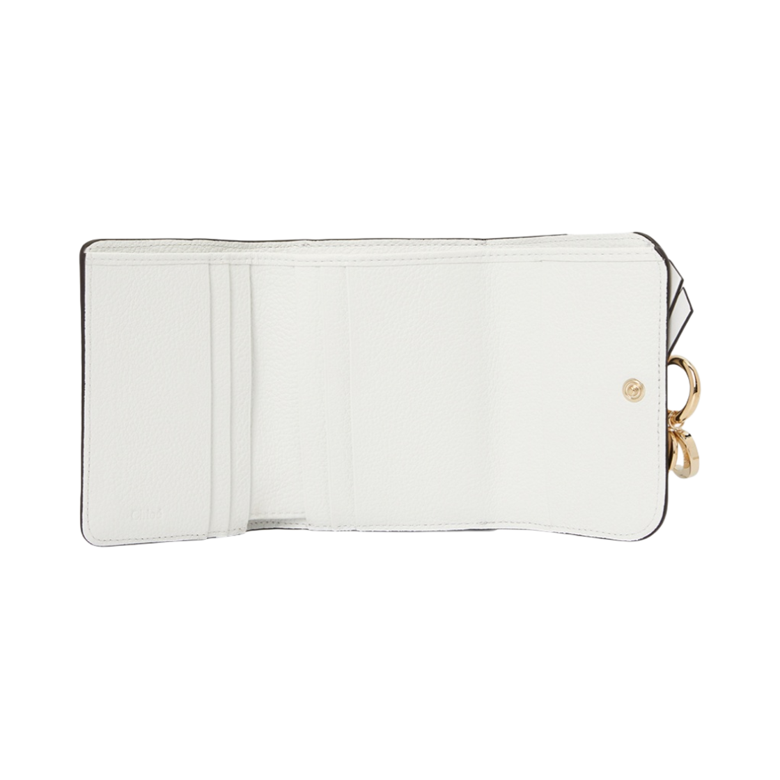 끌로에 알파벳 그레인드 샤이니 카프스킨 플랩 지갑 크리스탈 화이트(Chloe Alphabet Grained Shiny Calfskin Flap Wallet Crystal White) - 2