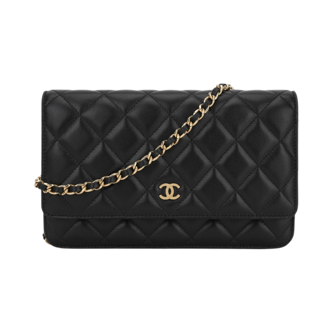 AP0250-Y01295-C3906 Chanel Classic Wallet On Chain Lambskin & Gold Black