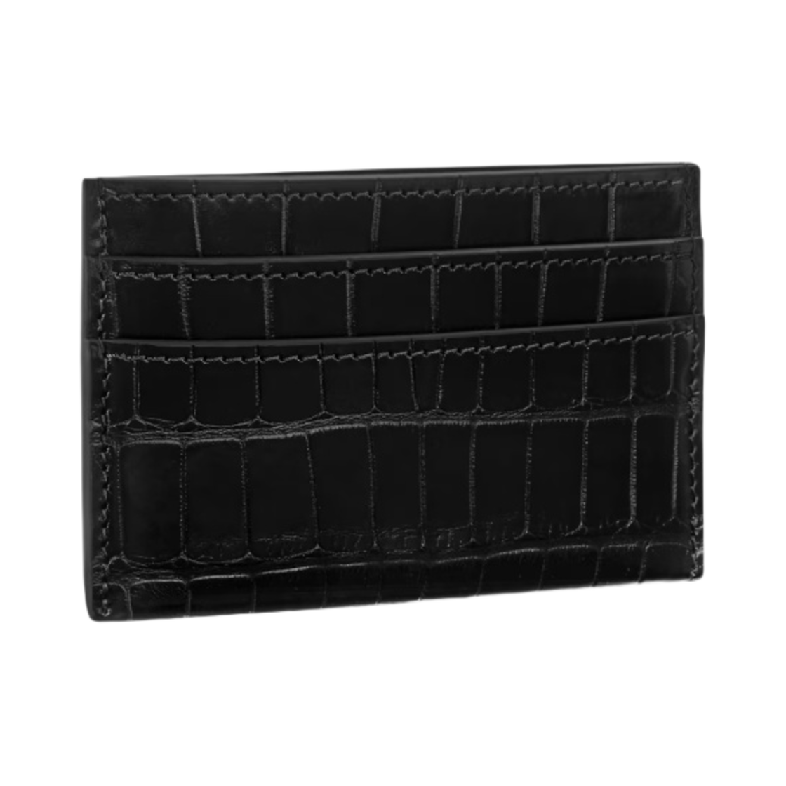 루이비통 크로커딜리언 매트 더블 카드 홀더 블랙(Louis Vuitton Crocodilien Mat Double Card Holder Black) - 1