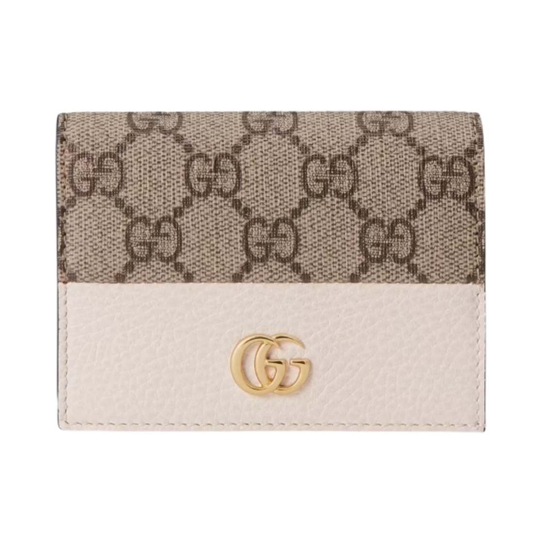 658610-17WAG-9096 Gucci GG Marmont Card Case Wallet White
