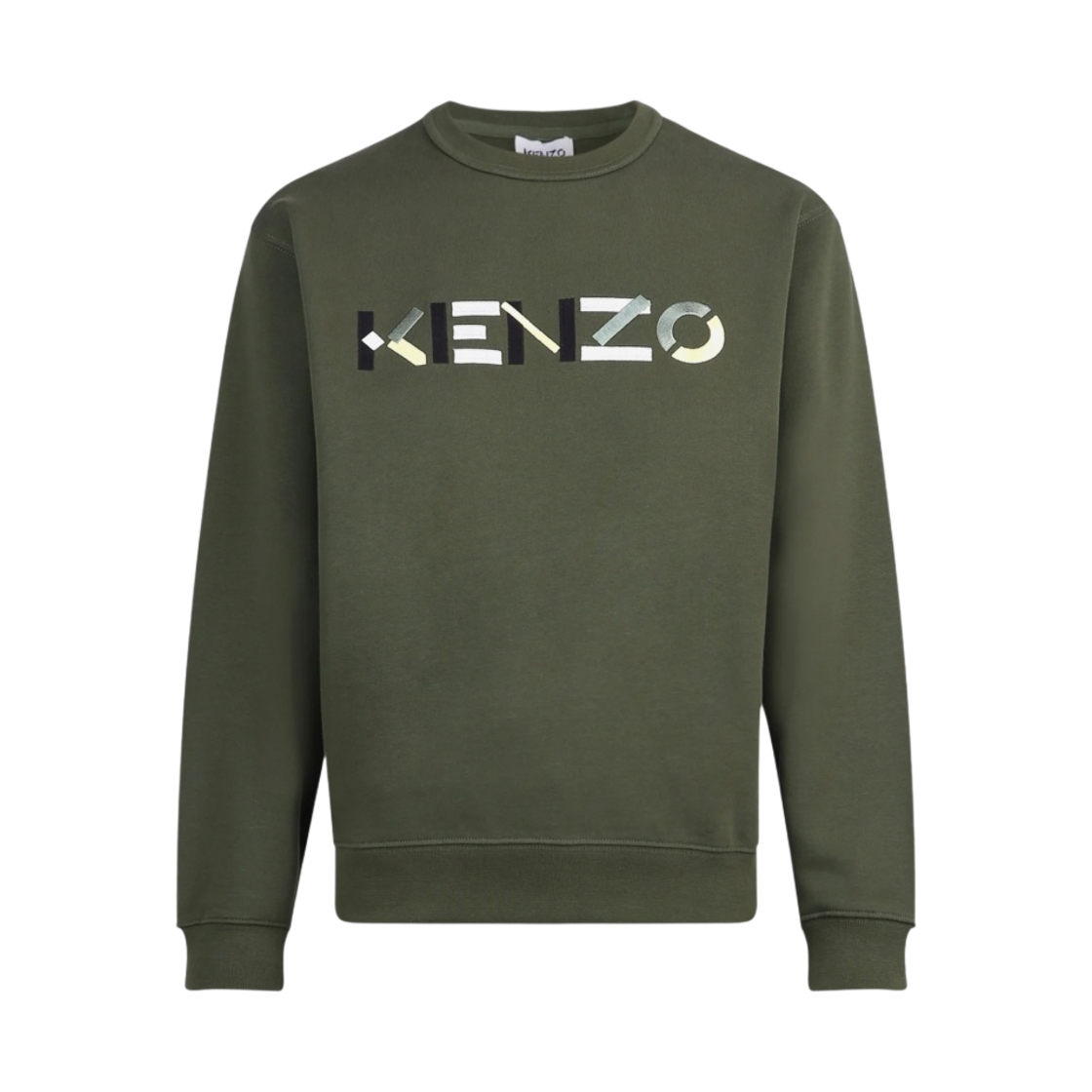 (W) 겐조 로고 스웨트셔츠 다크 카키((W) Kenzo Logo Sweatshirt Dark Khaki) - 1